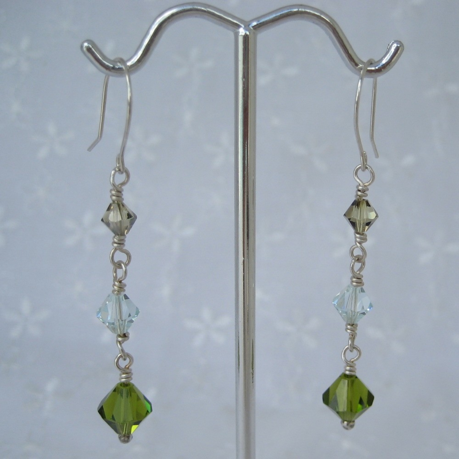 Swarovski Crystal Trio with Sterling Silver ~ Spring Swing Earrings ...