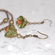 Lampwork Flower, Czech Glass, Swarovski Crystals and Brass dsc_3695.jpg