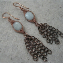 Amazonite and Copper Herringbone Weave with  chain img_2642.jpg