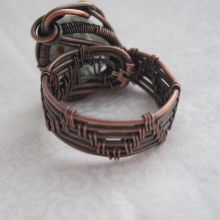 Natural Aquamarine Stone wrapped with Copper Weaving img_6147.jpg