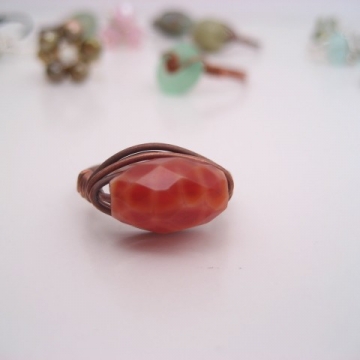 Fire Agate and Antiqued Copper Made in Your Size