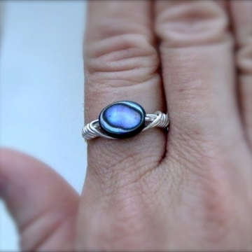 Abalone Shell Ring ~ Pick your stone and ring size