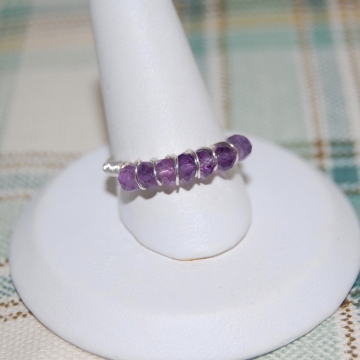Amethyst Faceted Rondelle Ring ~ The Princess Ring...MANY stones to choose from